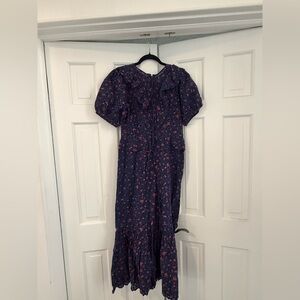 Urban Outfitters Navy and Red Floral Maxi Dress
